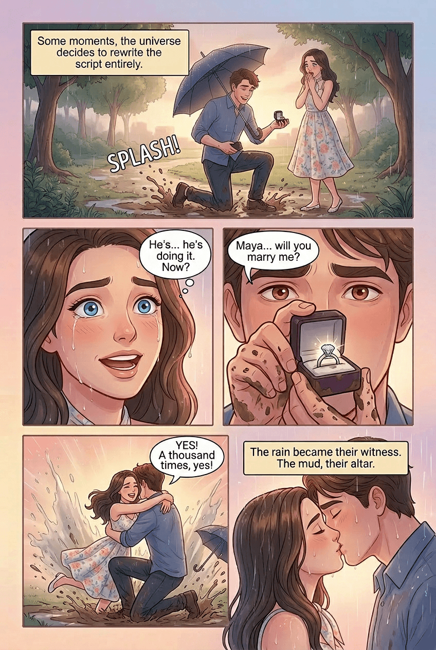 In the Rain, page 4 of 5, Love Story style
