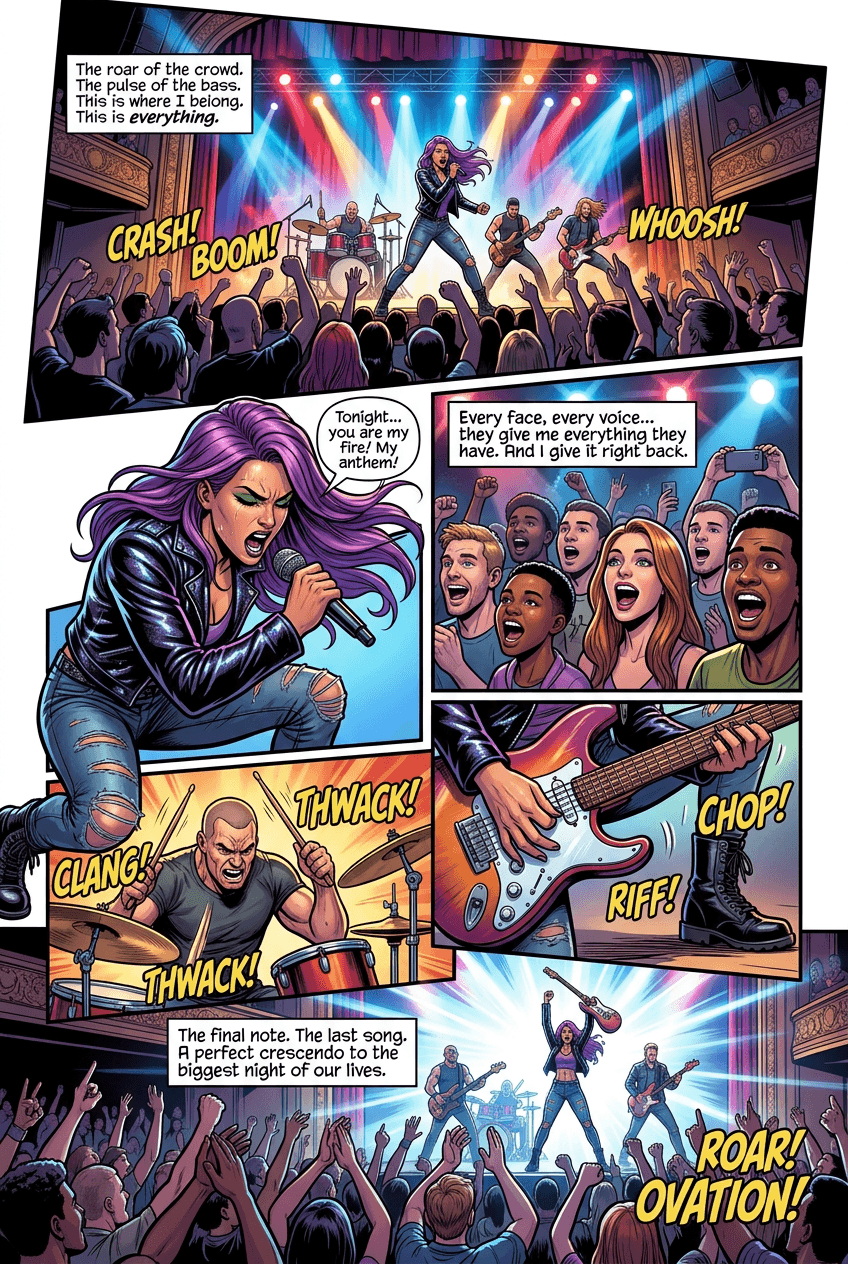 After the Last Song, page 1 of 5, Superhero style