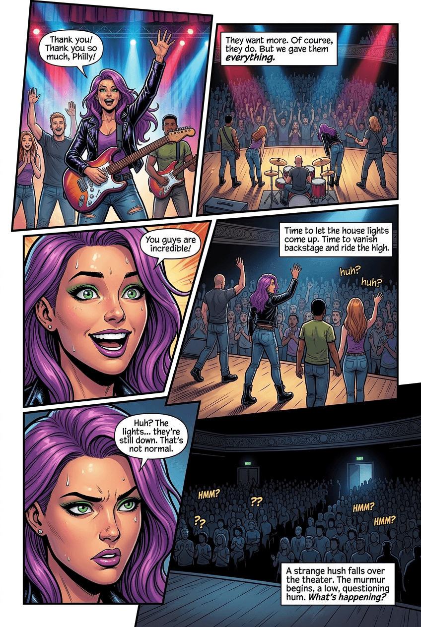 After the Last Song, page 2 of 5, Superhero style
