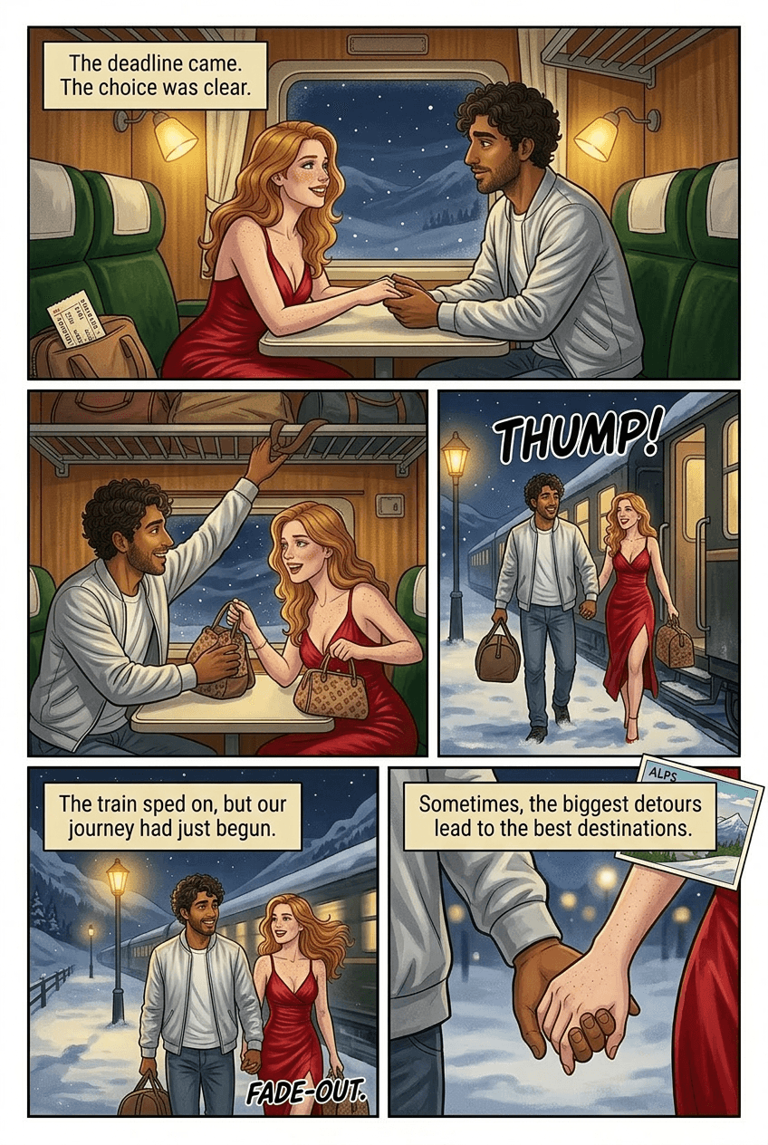 Compartment 11, page 5 of 5, Watercolor style