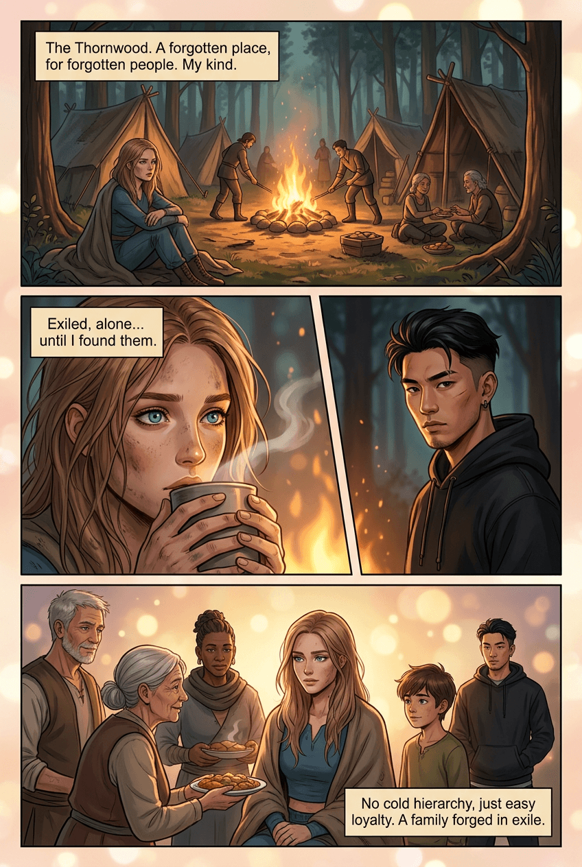 The Rogue Pack, page 1 of 8, Romance Webtoon style