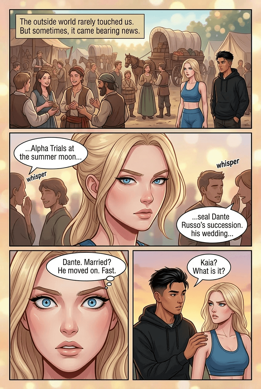 The Rogue Pack, page 6 of 8, Romance Webtoon style
