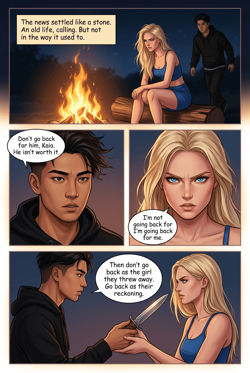 The Rogue Pack, page 7 of 8, Romance Webtoon style