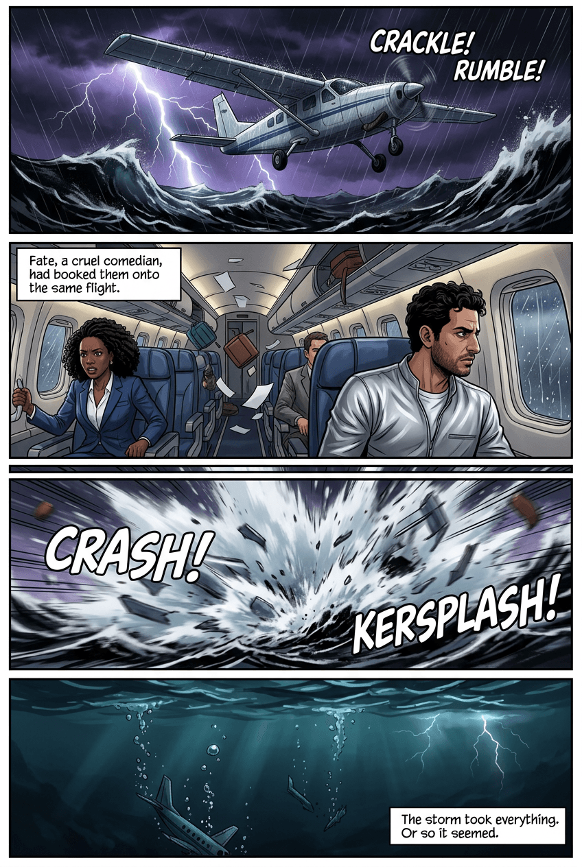 Crash Landing, page 1 of 8, Manhwa style