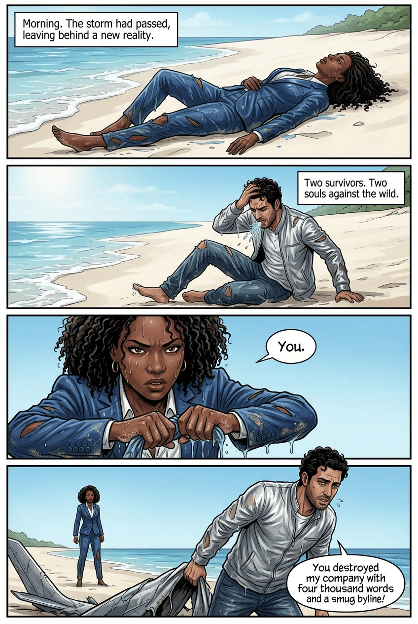 Crash Landing, page 2 of 8, Manhwa style