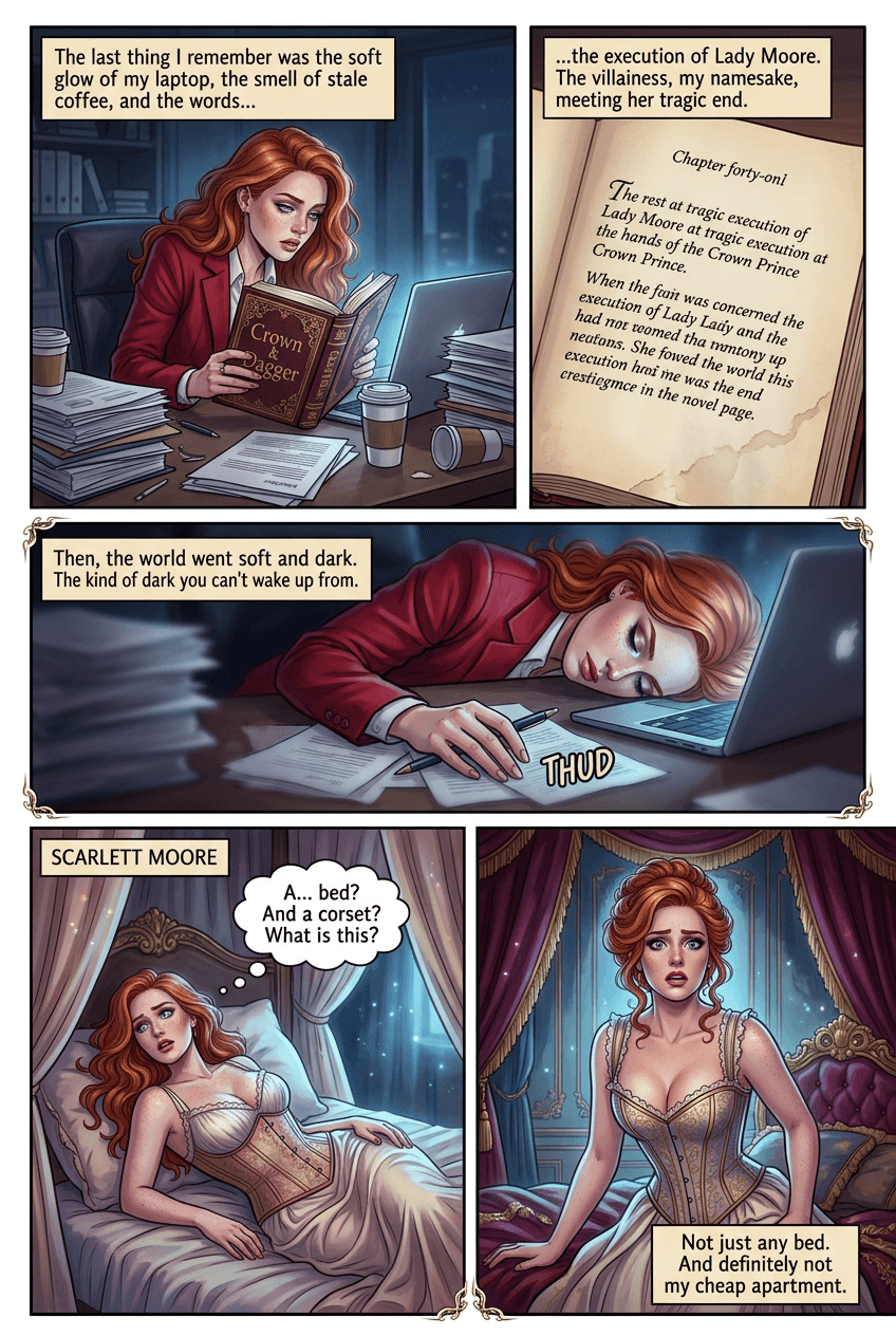 I Woke Up the Villain, page 1 of 8, Romantasy style