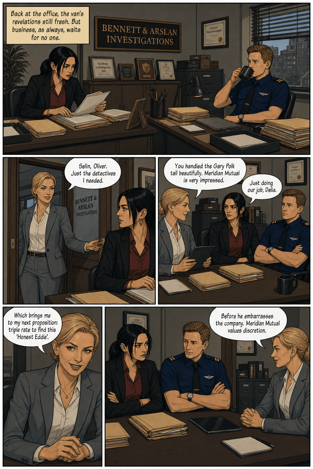 The Anniversary Stakeout, page 3 of 8, Clear Line style