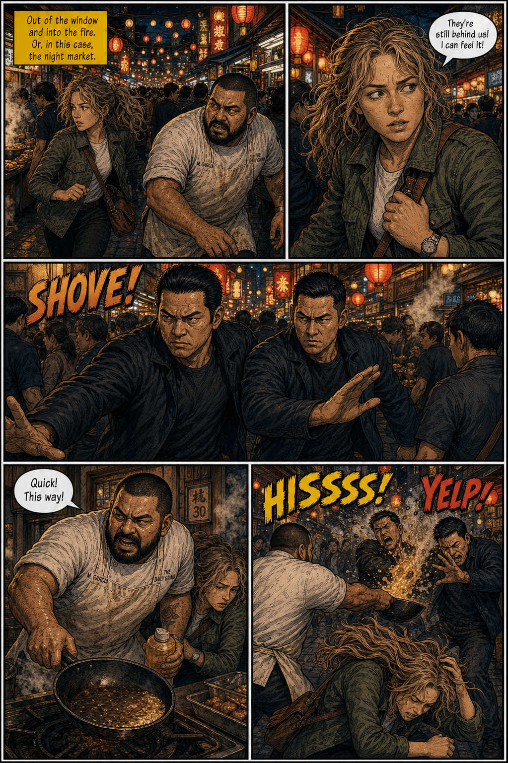 Room Service, page 2 of 8, Comic Book style
