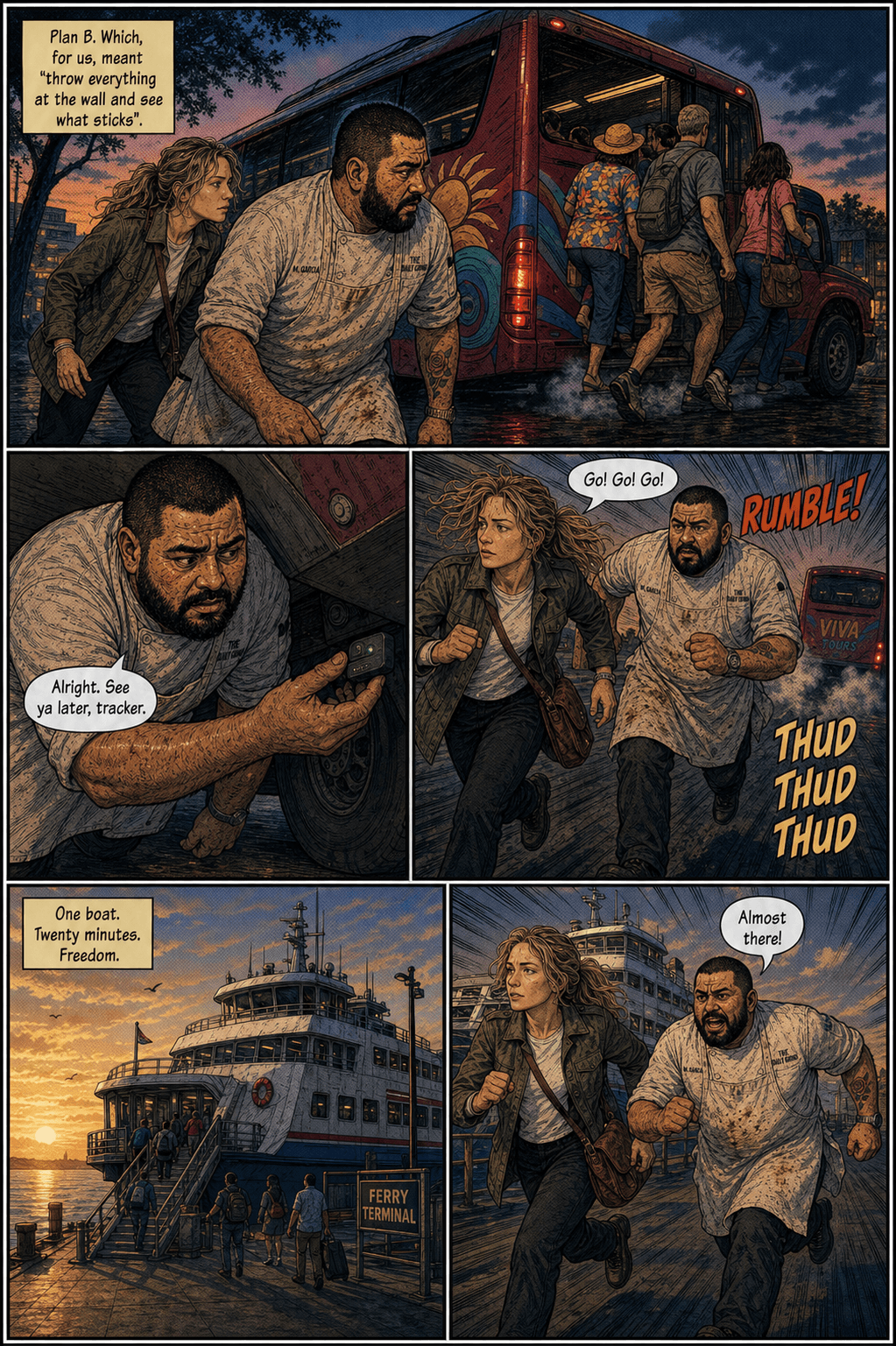 Room Service, page 7 of 8, Comic Book style