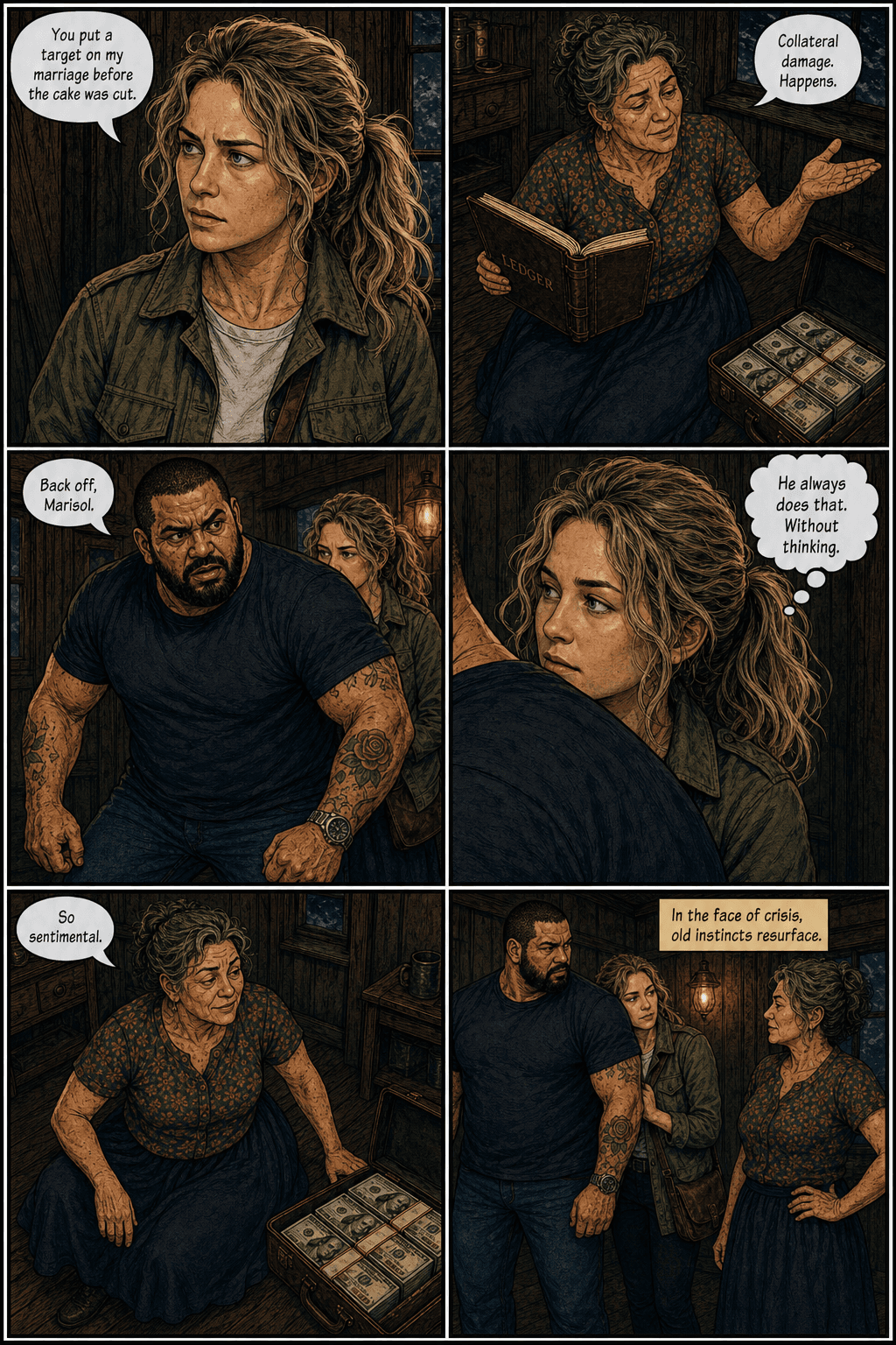 The Hostess, page 4 of 8, Comic Book style