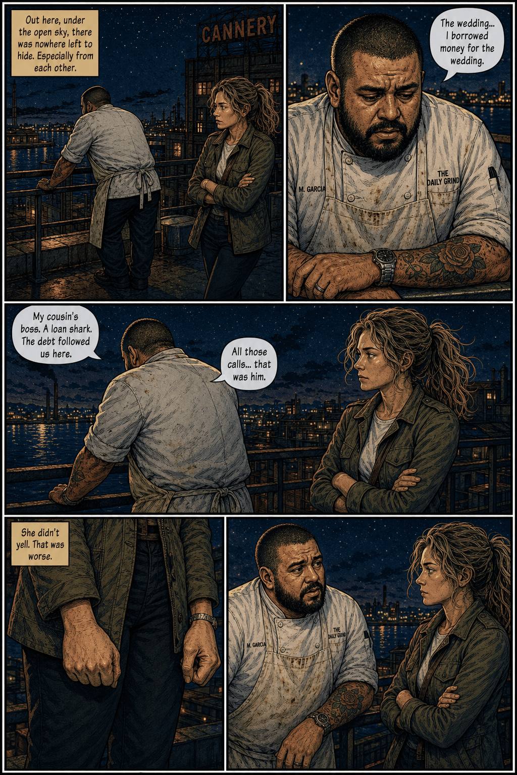The Hostess, page 6 of 8, Comic Book style