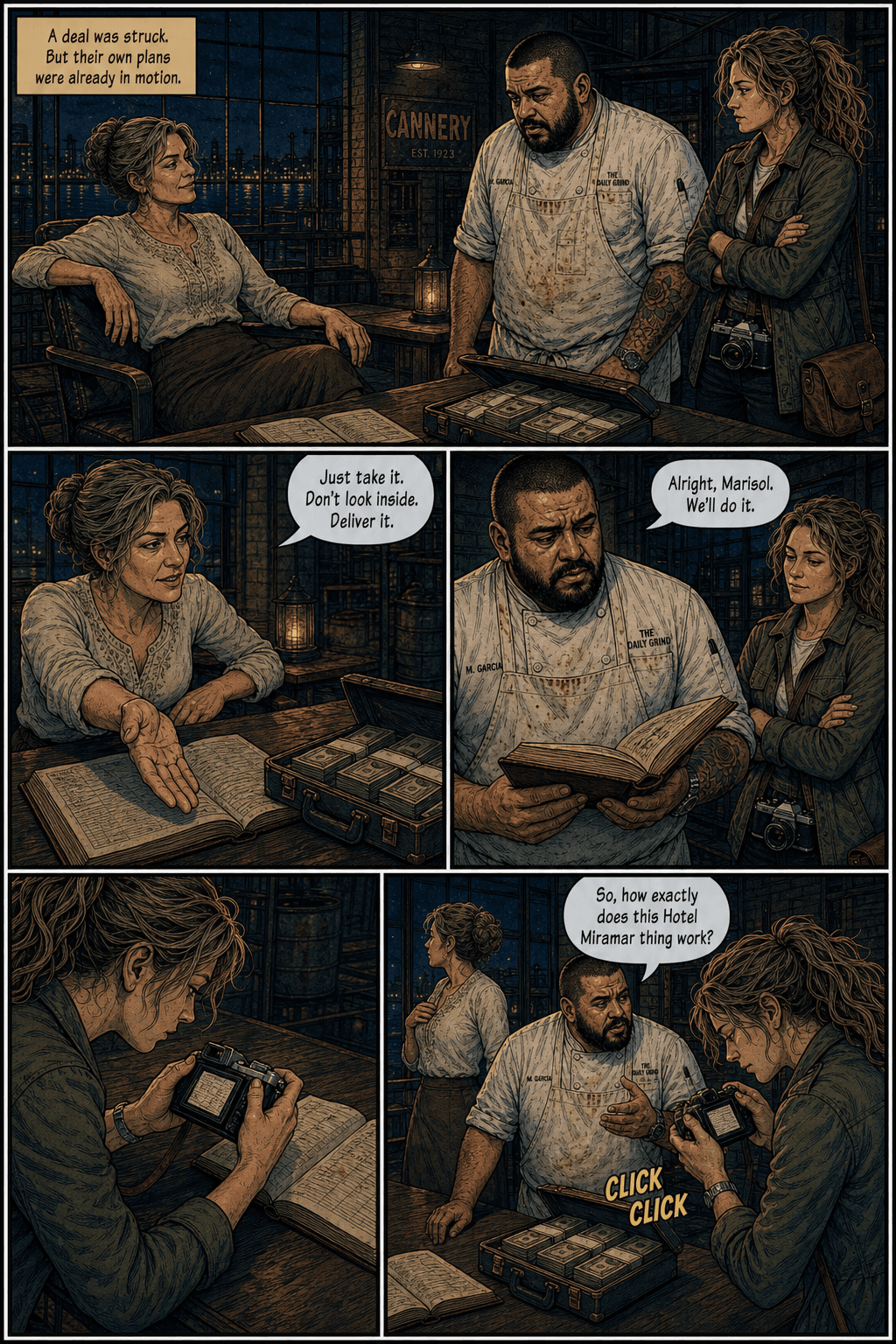 The Hostess, page 7 of 8, Comic Book style