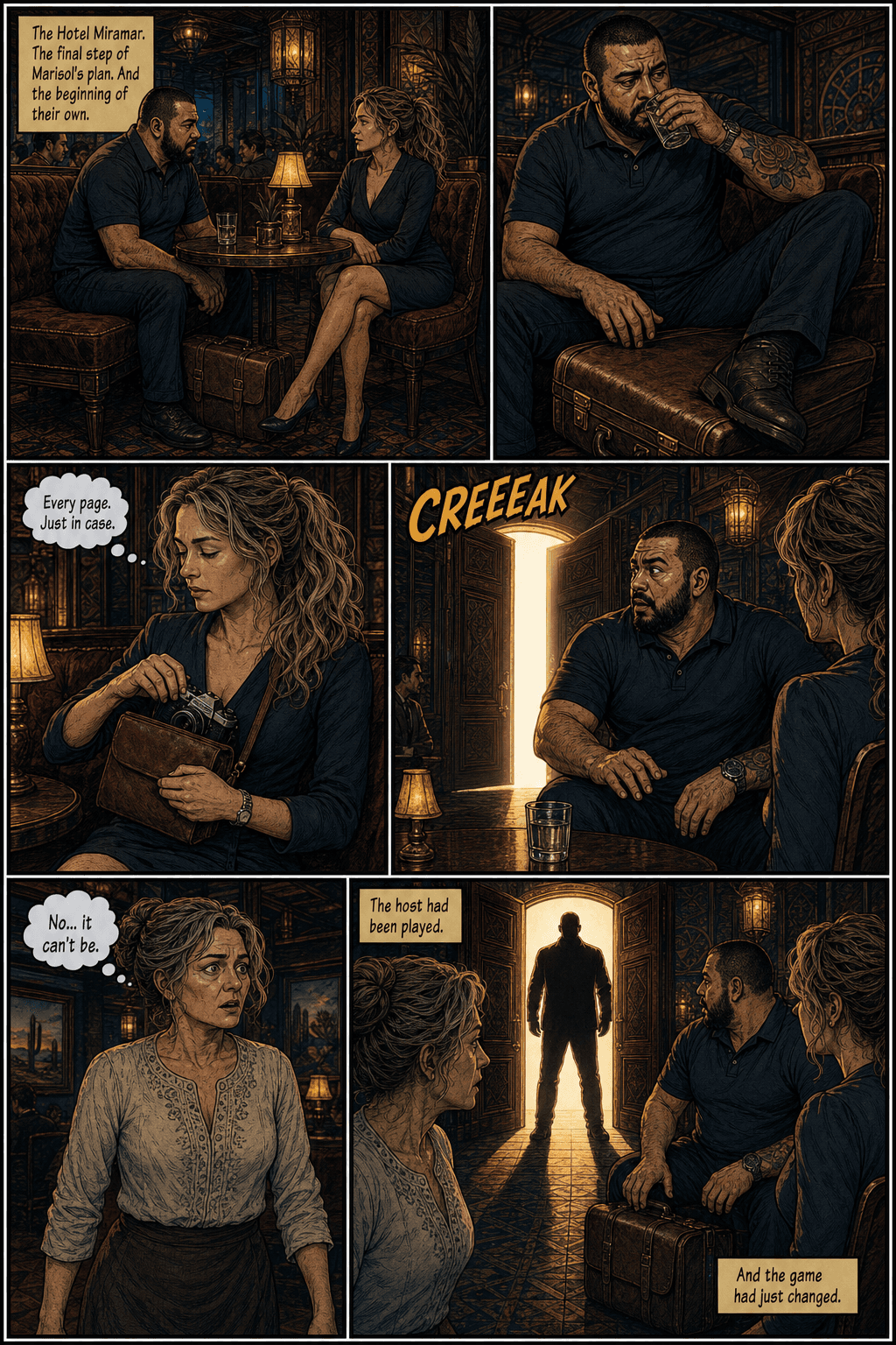 The Hostess, page 8 of 8, Comic Book style