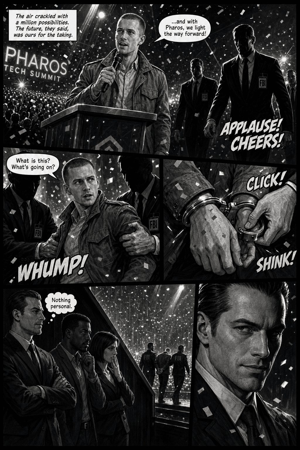 Prisoner 4708, page 1 of 9, Noir style