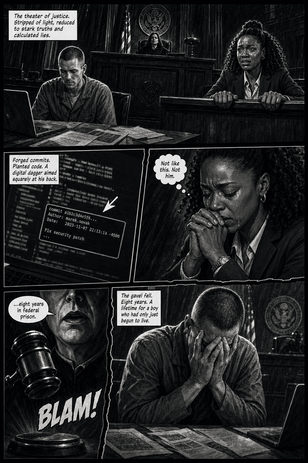 Prisoner 4708, page 2 of 9, Noir style