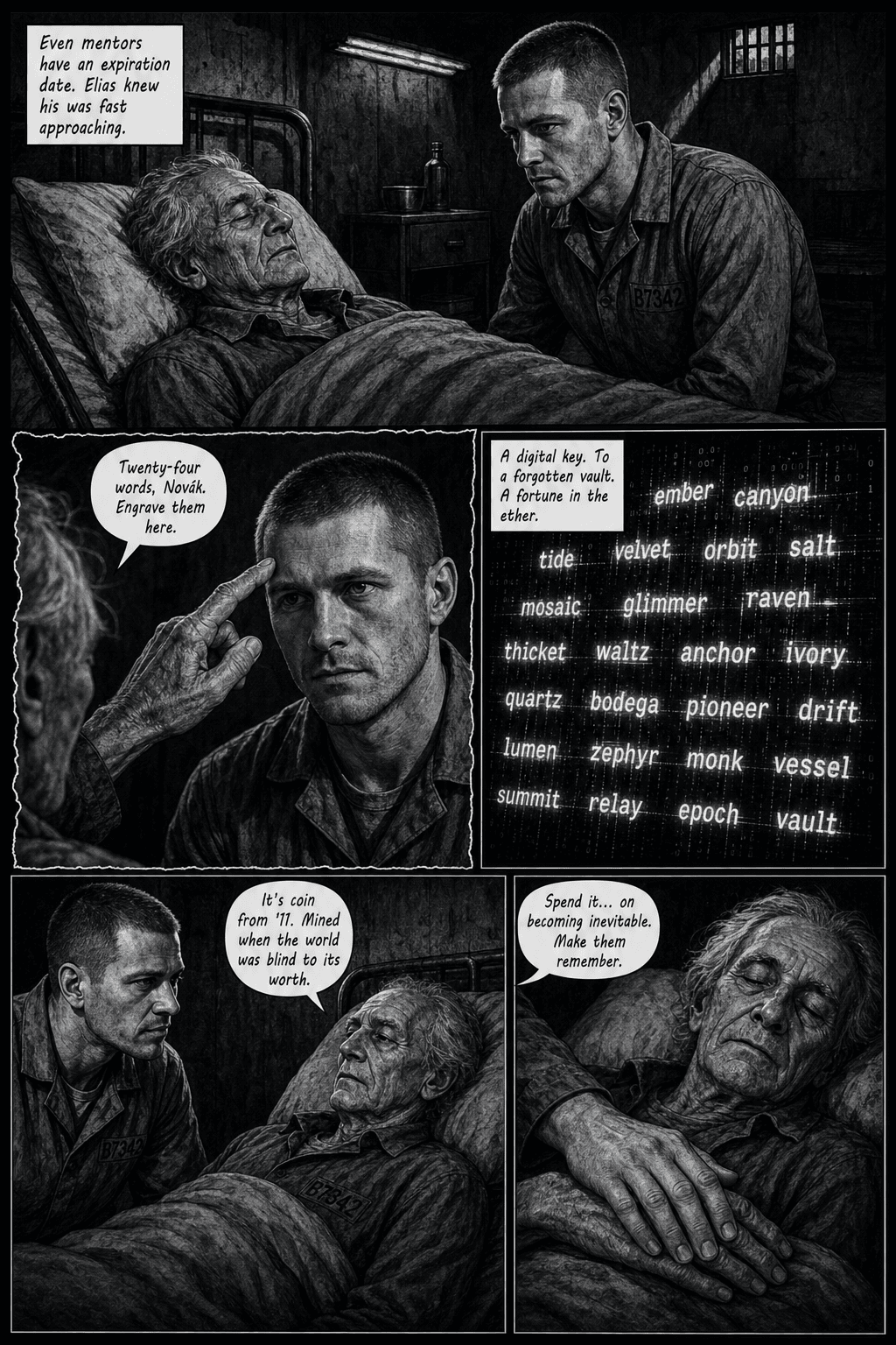 Prisoner 4708, page 4 of 9, Noir style