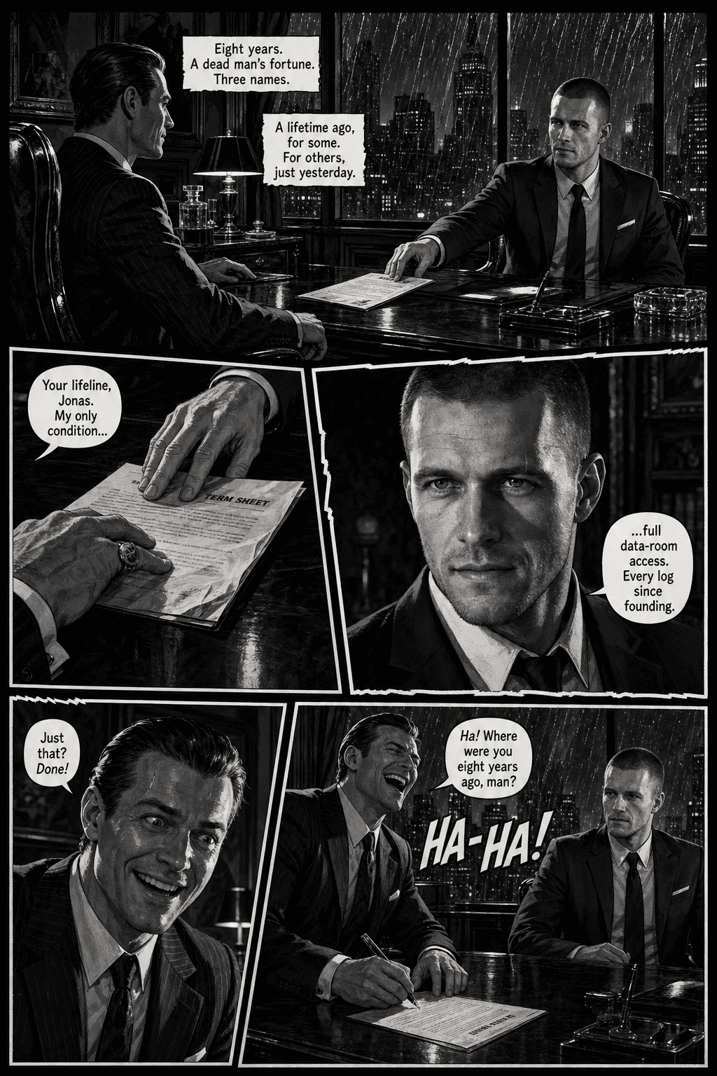 Term Sheet, page 1 of 8, Noir style