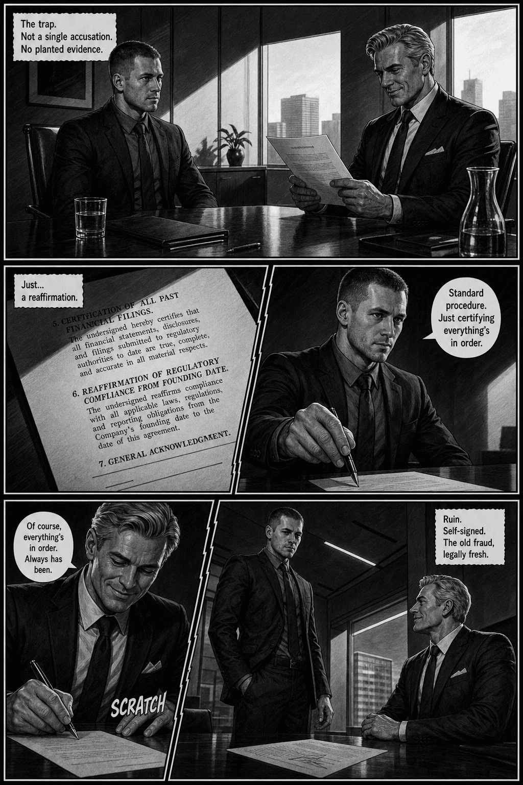 Term Sheet, page 6 of 8, Noir style