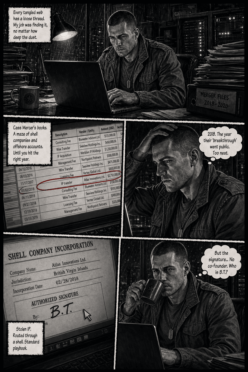 Collateral, page 4 of 8, Noir style