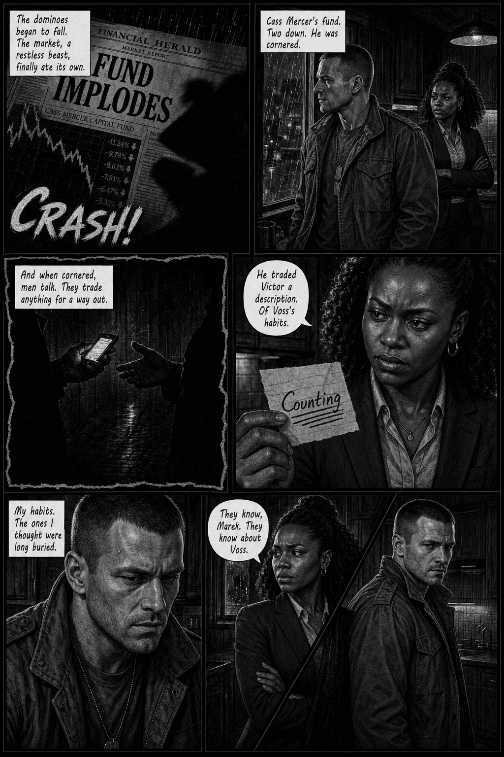 The Call, page 6 of 8, Noir style