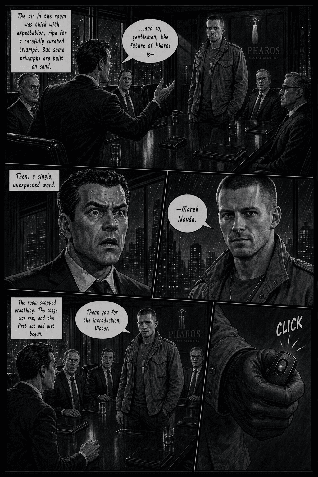 If, page 1 of 9, Noir style