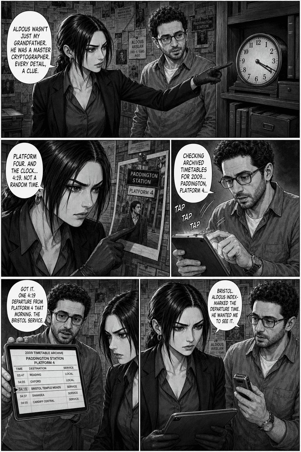 The 4:19, page 3 of 8, Manga style