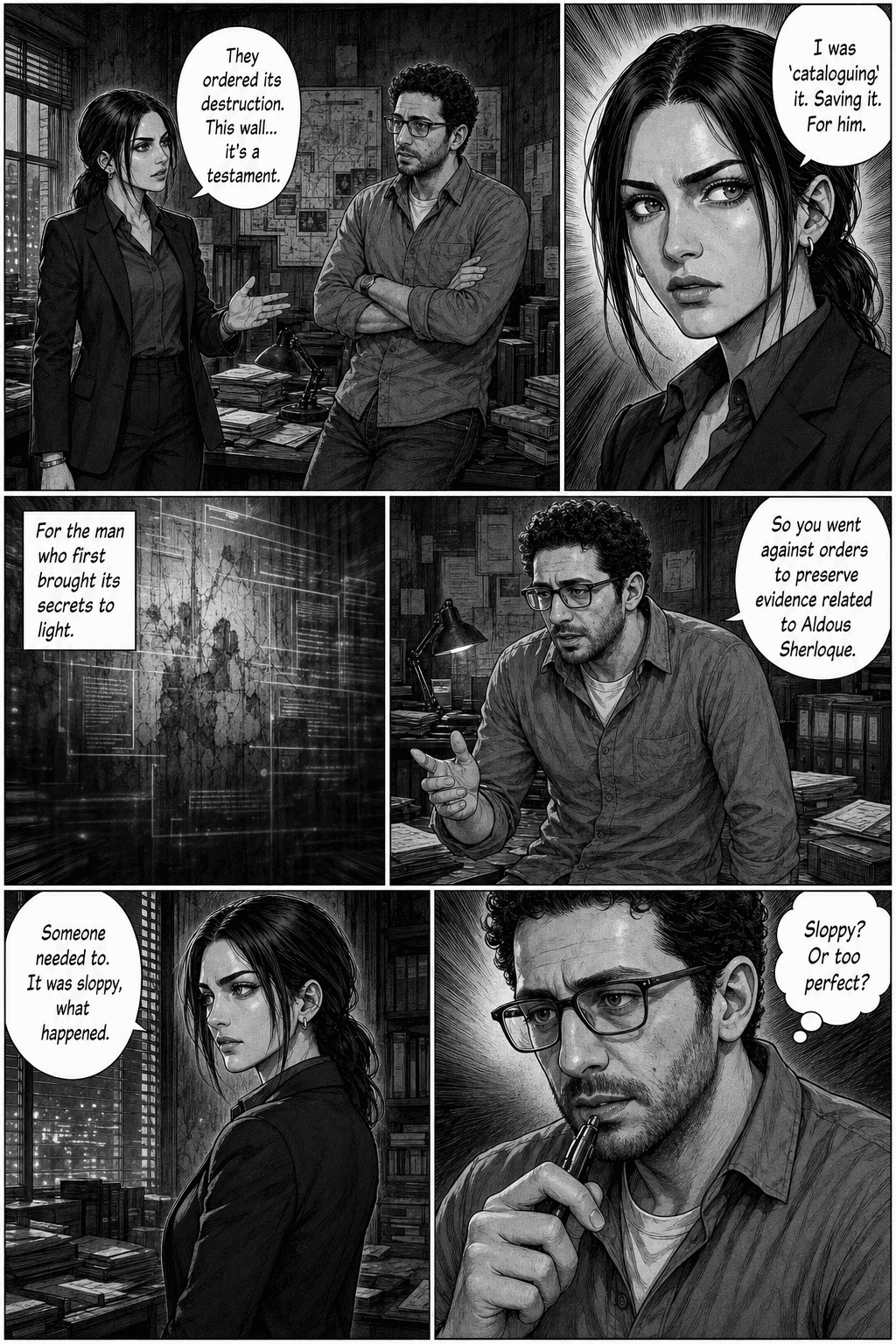 The Red Umbrella, page 2 of 8, Manga style