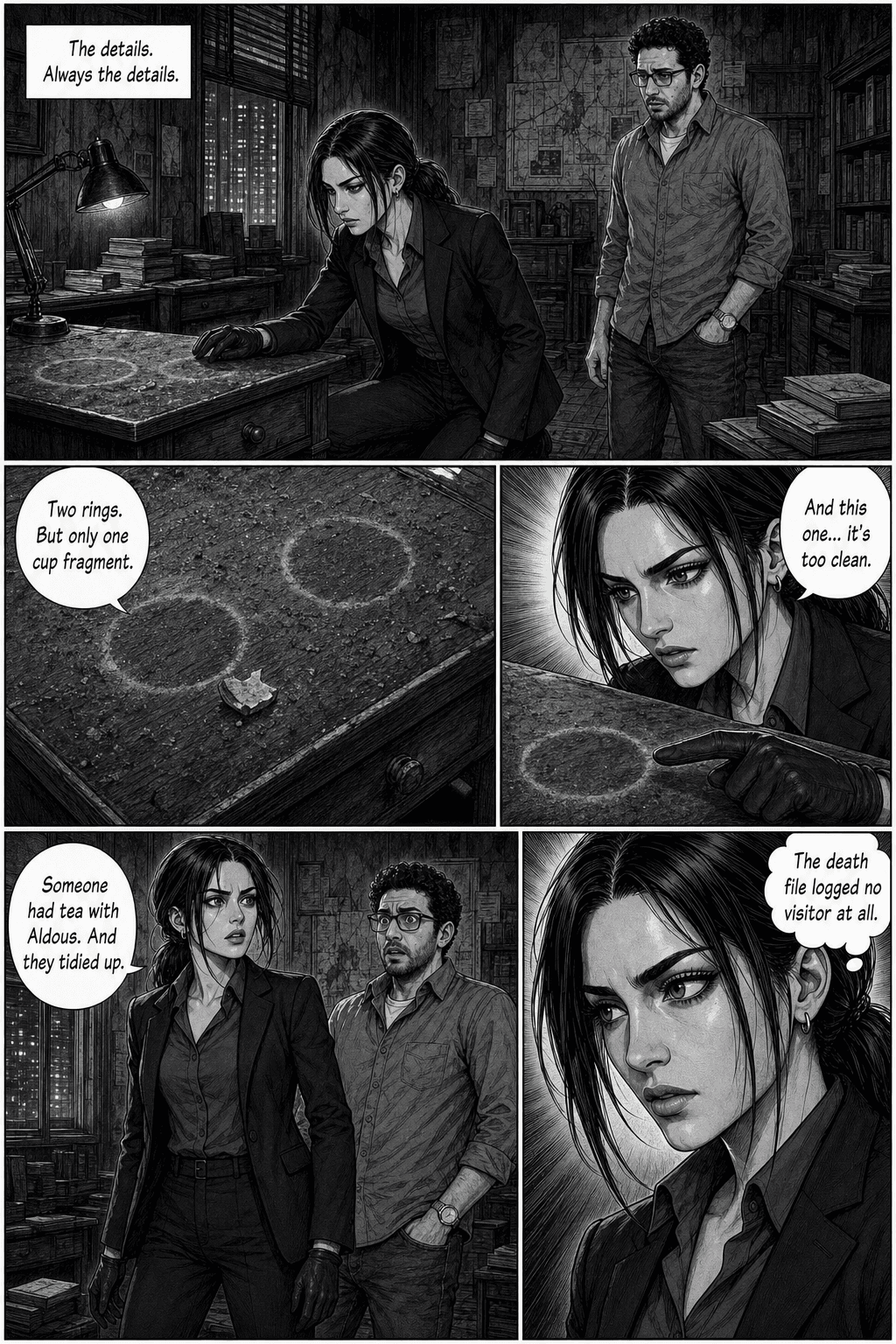 The Red Umbrella, page 3 of 8, Manga style