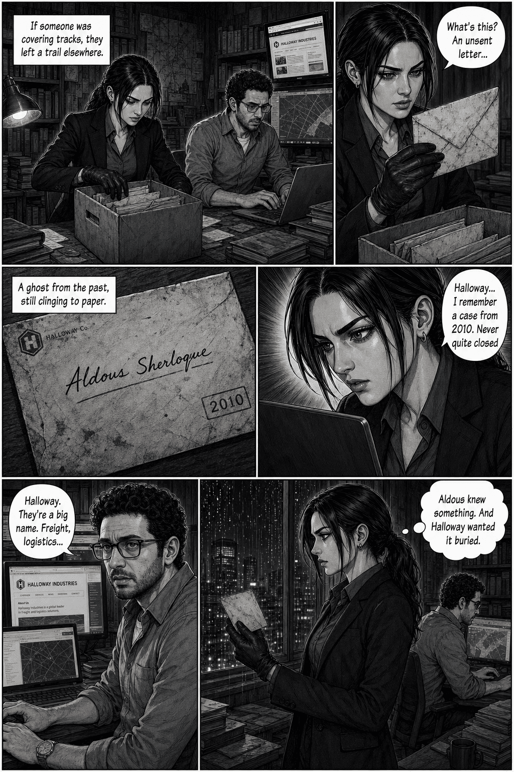 The Red Umbrella, page 4 of 8, Manga style