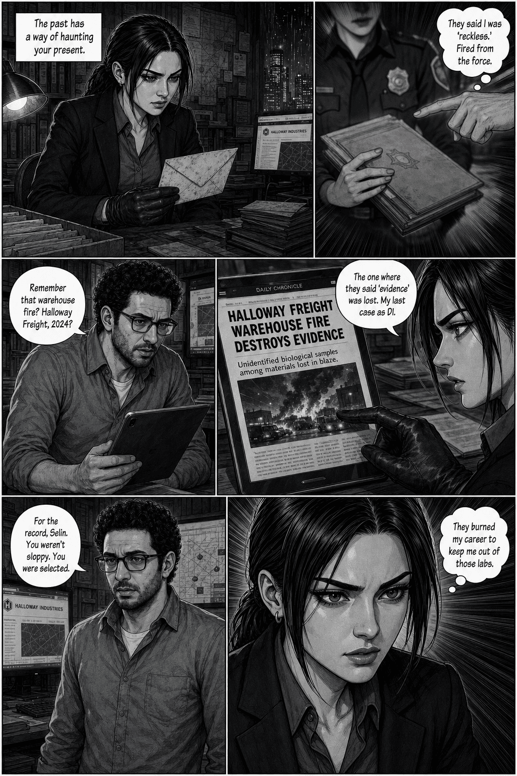 The Red Umbrella, page 5 of 8, Manga style