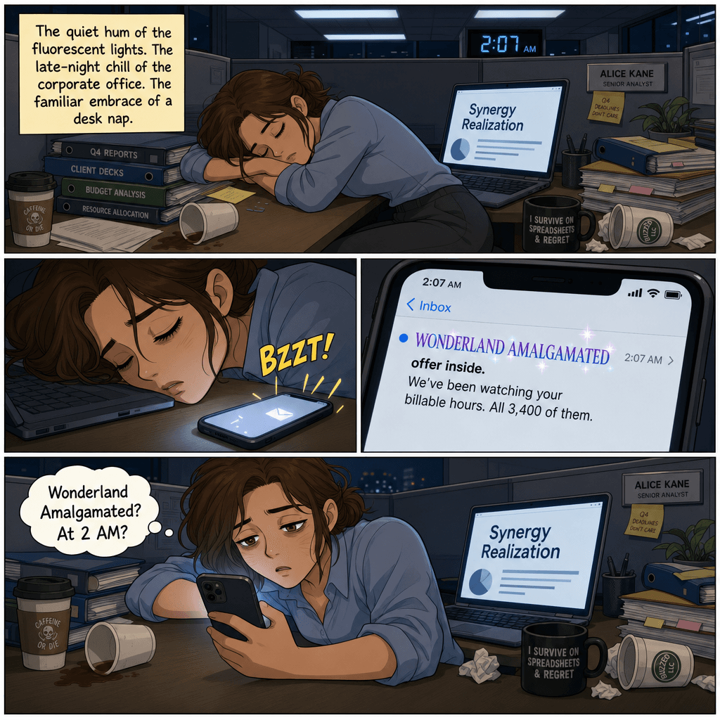 The Rabbit Hole Round, page 1 of 9, Modern Cartoon style