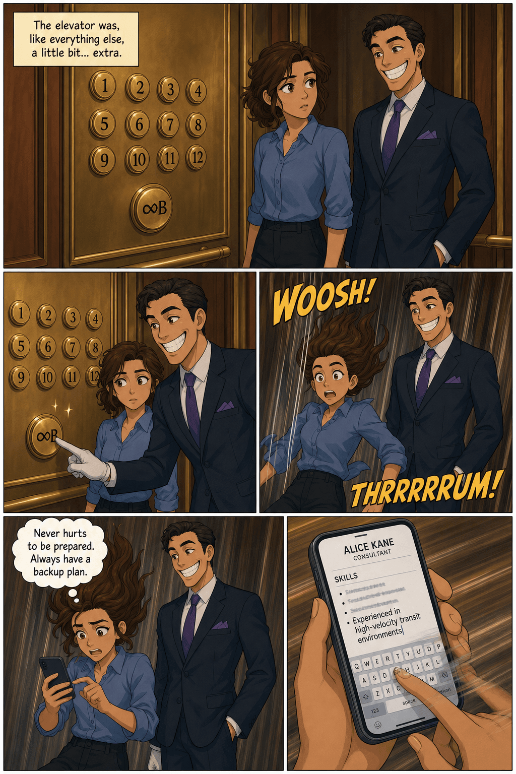 The Rabbit Hole Round, page 3 of 9, Modern Cartoon style