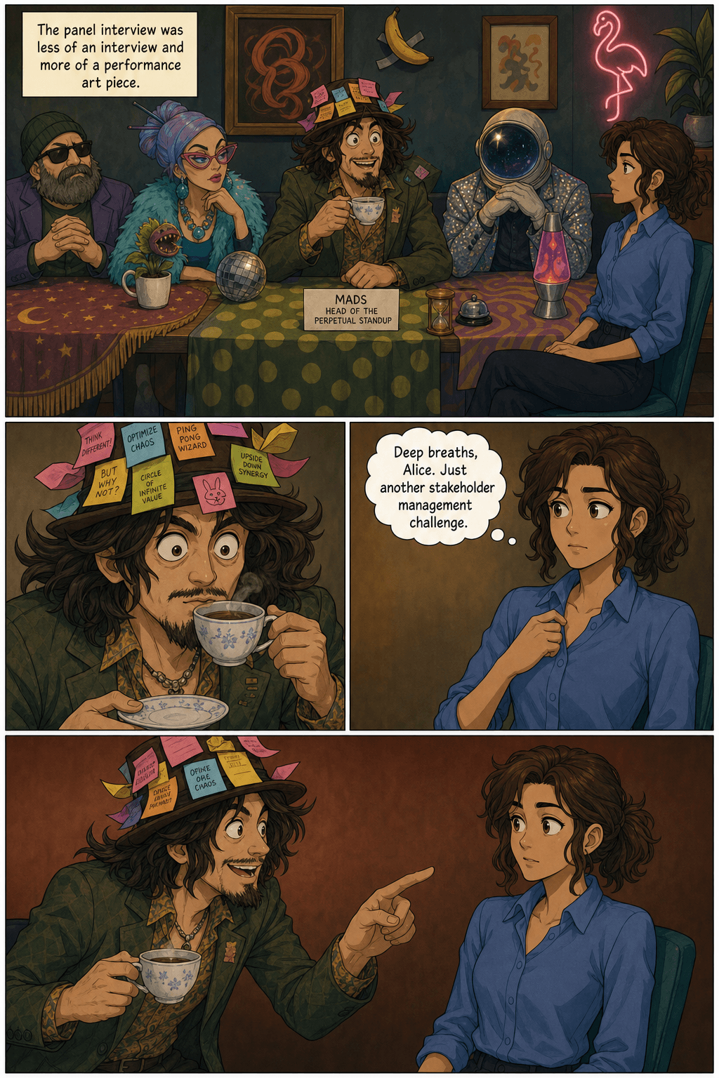 The Rabbit Hole Round, page 4 of 9, Modern Cartoon style