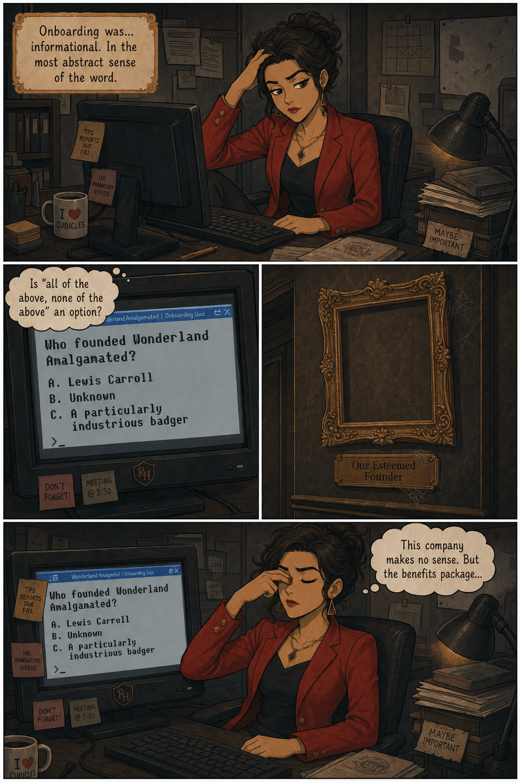 The Rabbit Hole Round, page 8 of 9, Modern Cartoon style