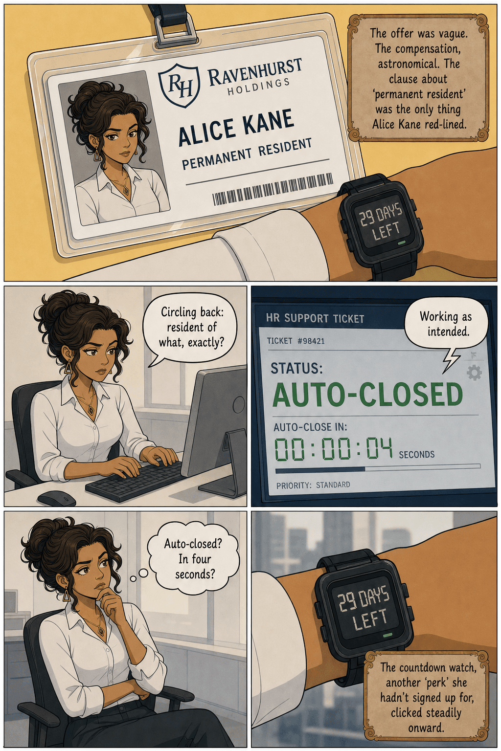 Always 9:47, page 1 of 8, Modern Cartoon style