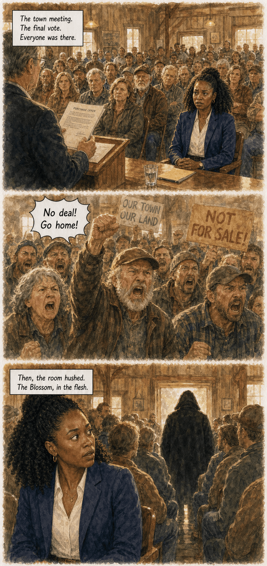 The Holdout, page 8 of 9, Watercolor style