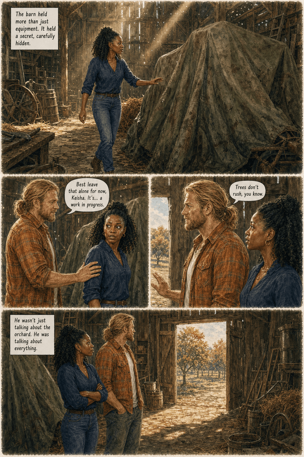 The Blossom, page 5 of 8, Watercolor style