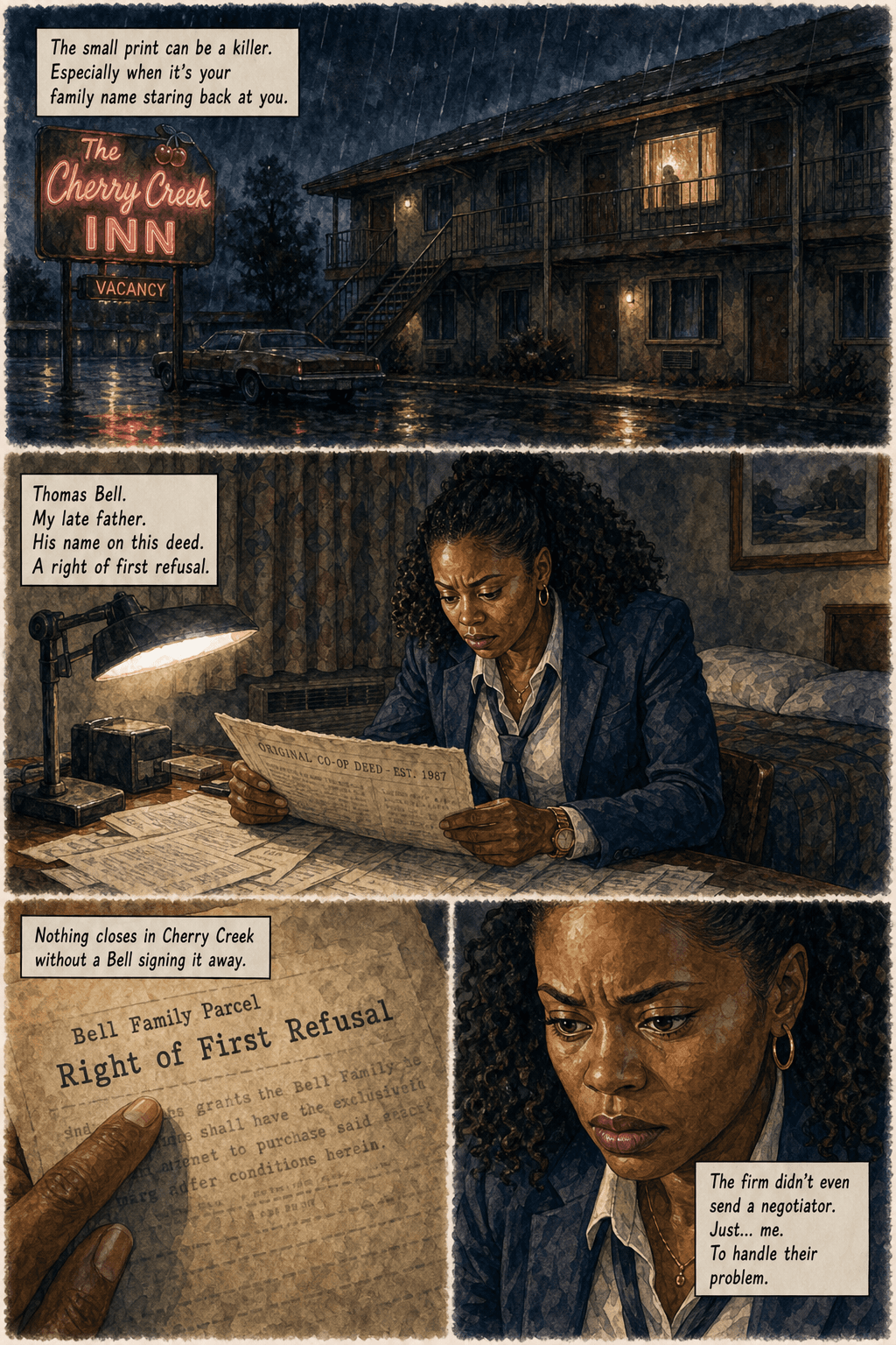 Frost Warning, page 1 of 8, Watercolor style