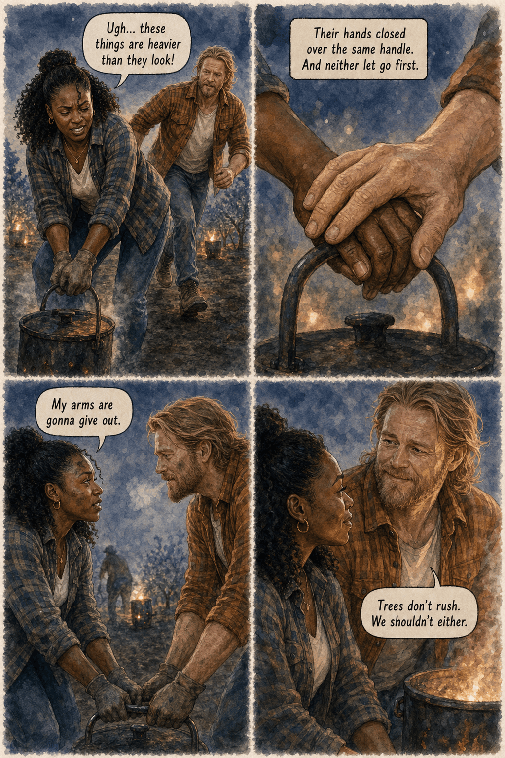 Frost Warning, page 4 of 8, Watercolor style