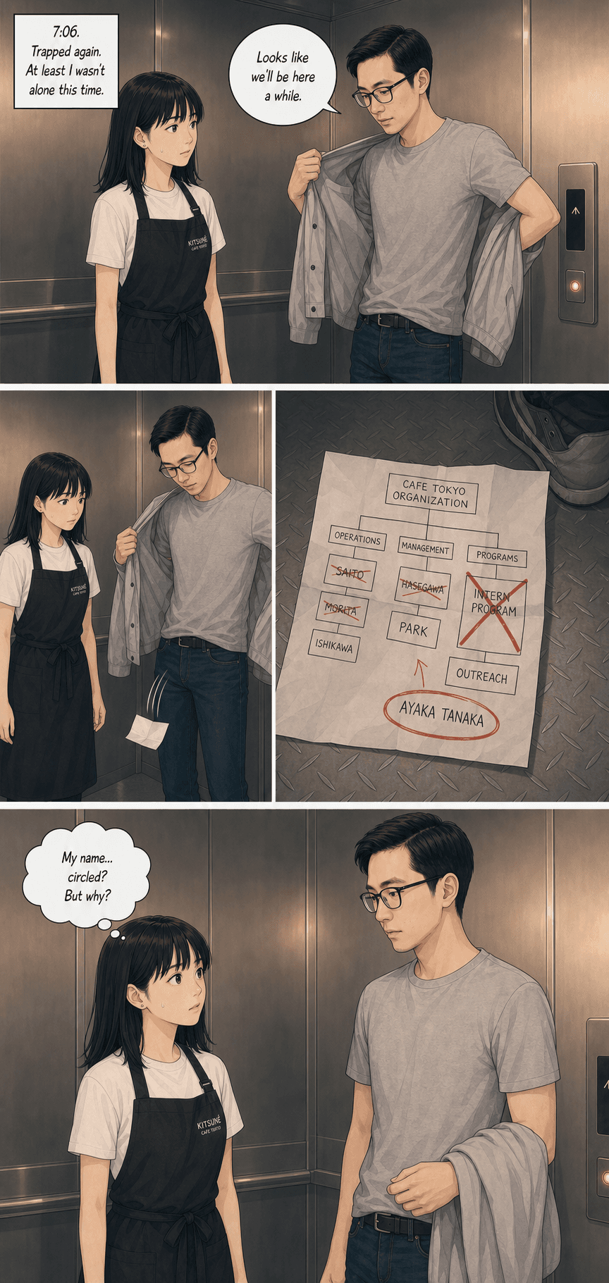 The 7:04 Problem, page 2 of 8, Webtoon style