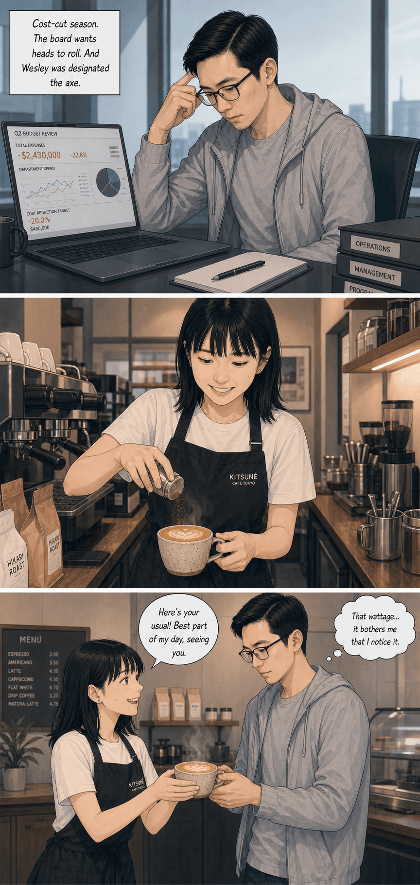 The 7:04 Problem, page 3 of 8, Webtoon style