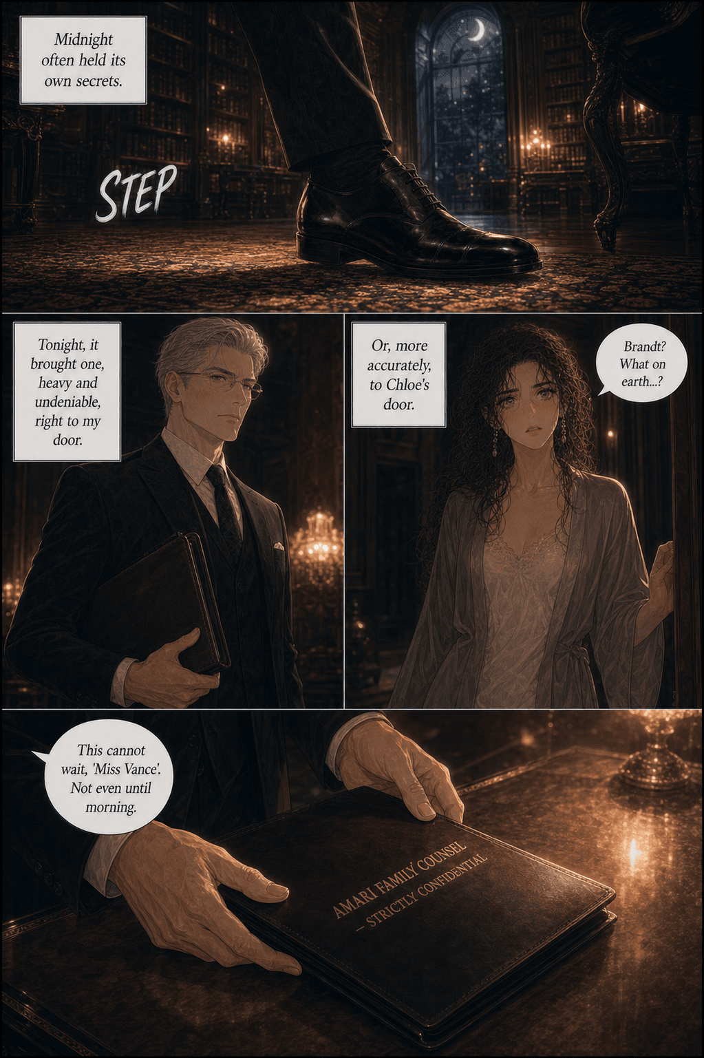 The Wine List, page 1 of 8, Romance Webtoon style