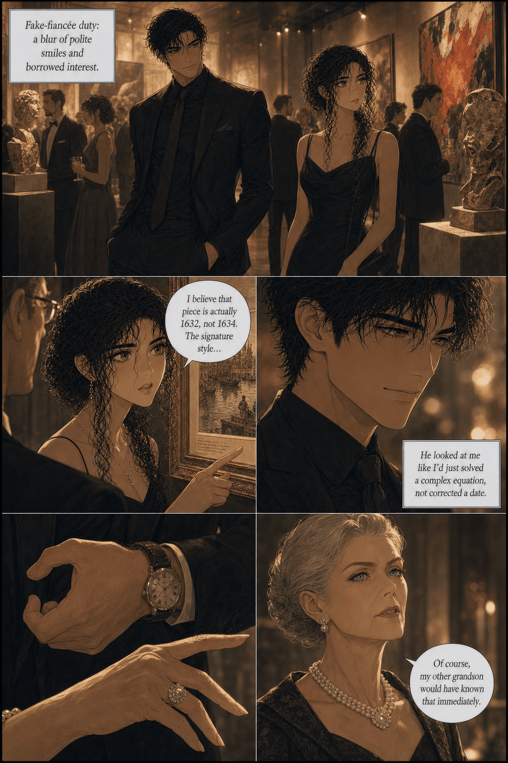 The Wine List, page 4 of 8, Romance Webtoon style