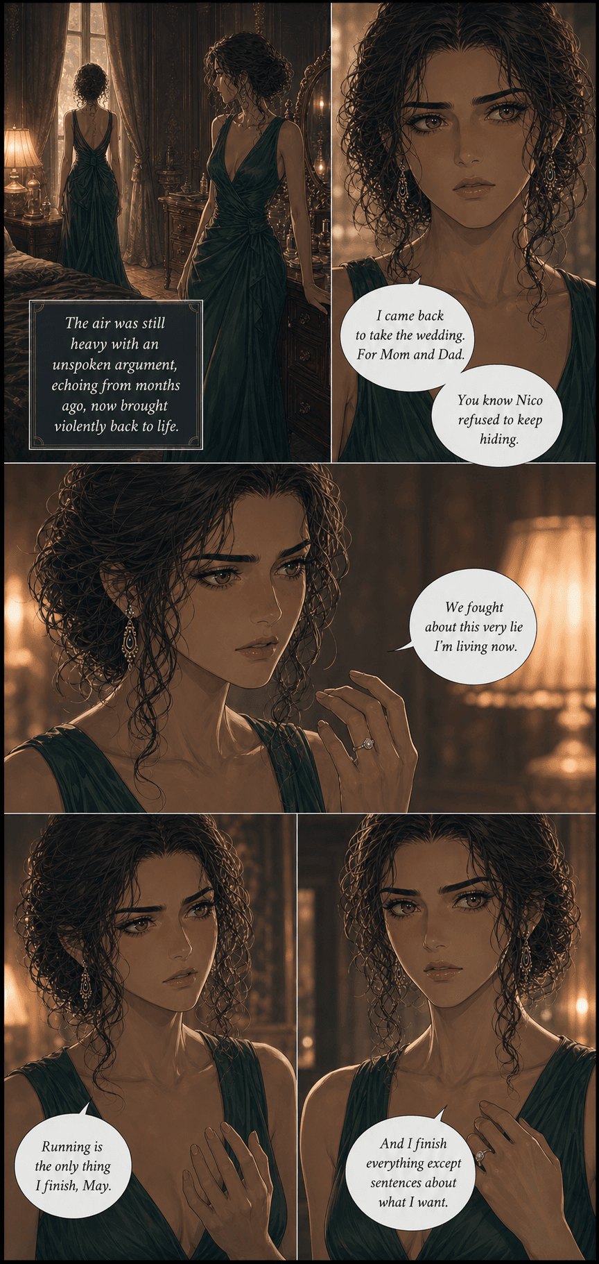The Return, page 2 of 8, Romance Webtoon style