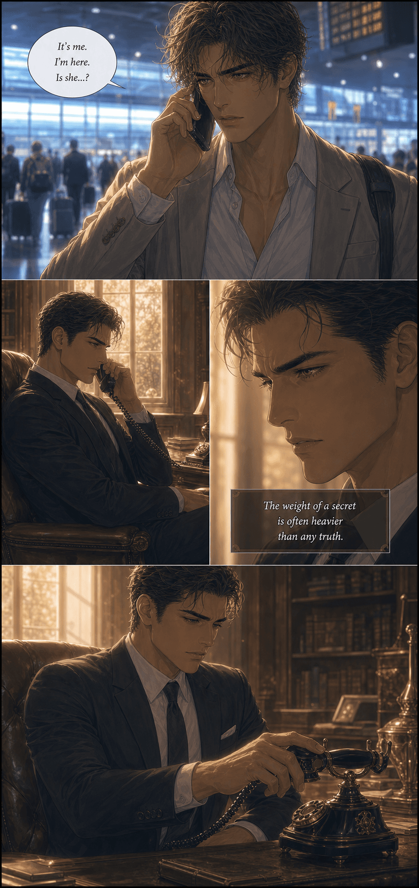 The Return, page 5 of 8, Romance Webtoon style