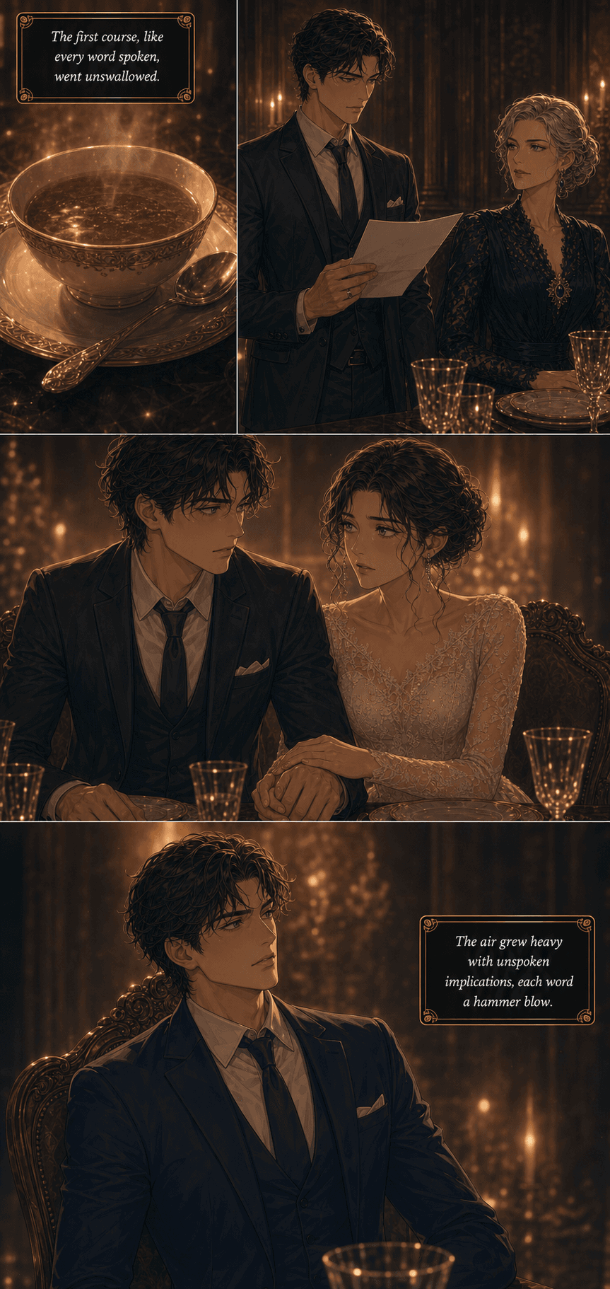 Sunday Dinner, page 2 of 9, Romance Webtoon style