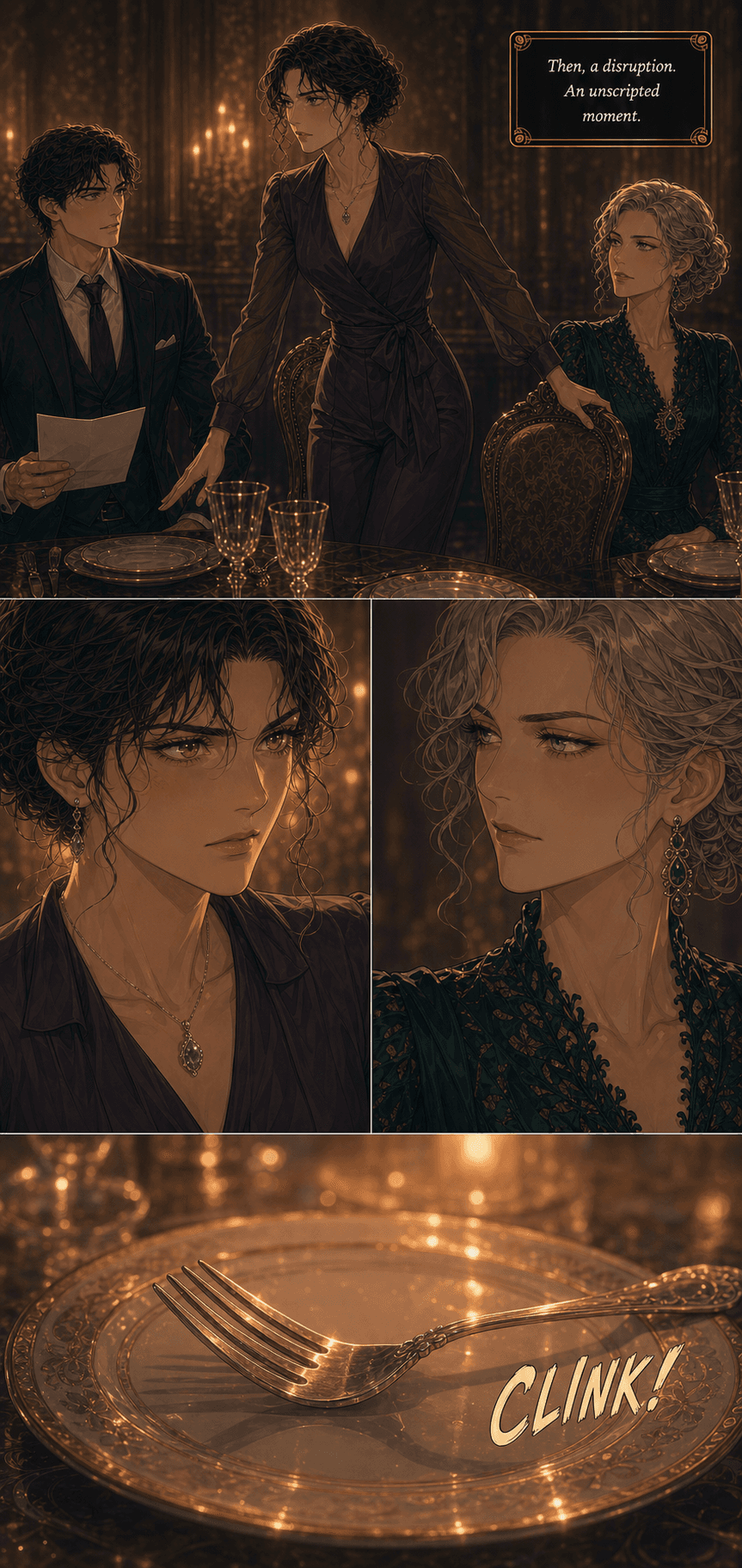 Sunday Dinner, page 3 of 9, Romance Webtoon style