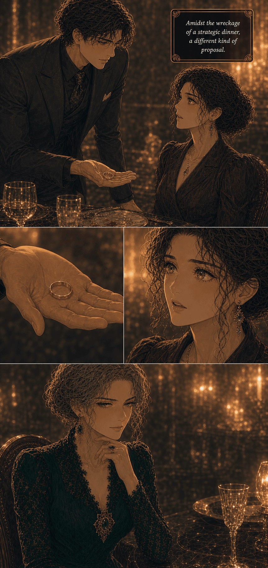 Sunday Dinner, page 7 of 9, Romance Webtoon style
