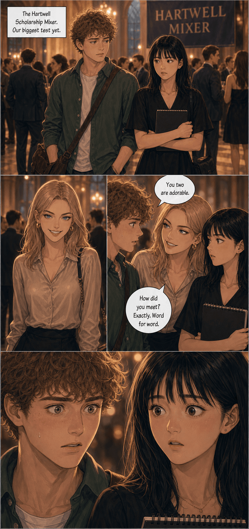 Rule Three, page 4 of 8, Romance Webtoon style