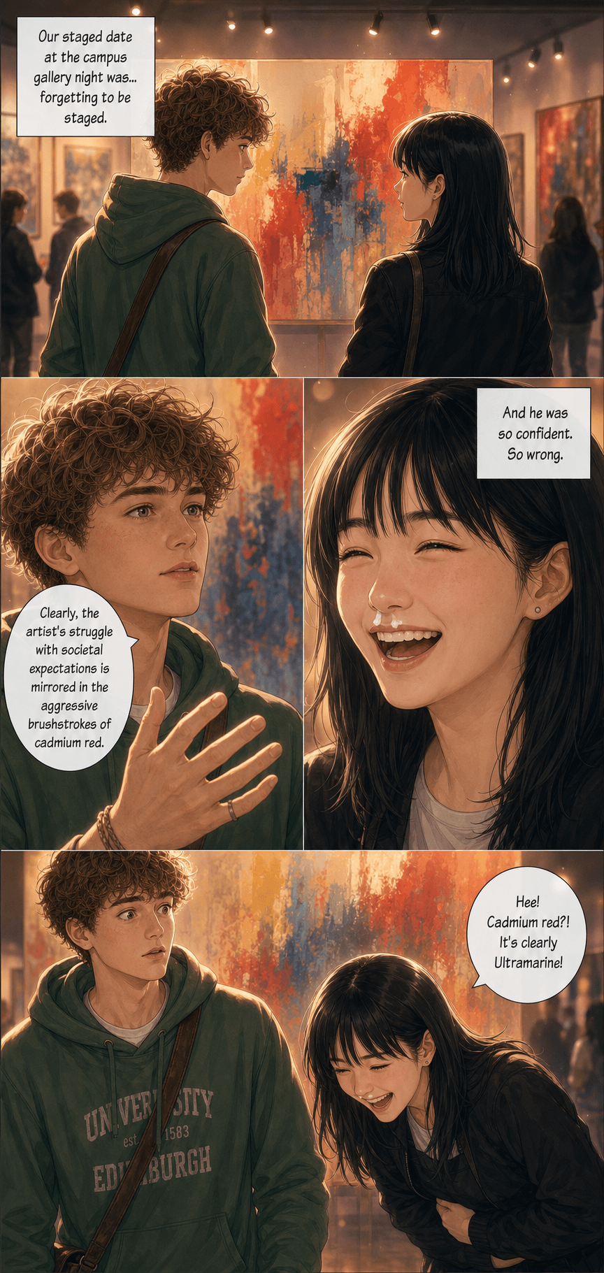 St. Monica's, page 4 of 8, Romance Webtoon style